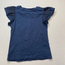 Load image into Gallery viewer, Girls Anko, navy cotton Christmas t-shirt / top, GUC, size 2,  