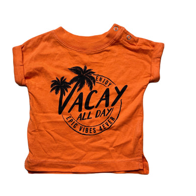 unisex Baby Berry, orange cotton t-shirt / top, EUC, size 000,  