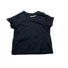 Load image into Gallery viewer, unisex H&amp;M, black cotton t-shirt / top, EUC, size 0,  