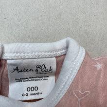Load image into Gallery viewer, Girls Aster &amp; Oak, organic cotton bodysuit / romper, fairy floss, GUC, size 000,  