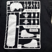 Load image into Gallery viewer, Boys Brilliant Basics, black cotton t-shirt / top, skateboard, GUC, size 1,  
