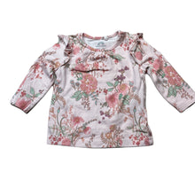 Load image into Gallery viewer, Girls Next, floral stretchy long sleeve top, GUC, size 0000,  