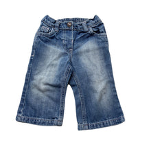Load image into Gallery viewer, Girls Next, blue denim jeans, elasticated, GUC, size 0,  