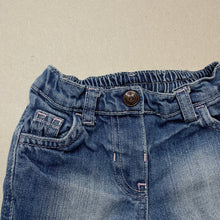Load image into Gallery viewer, Girls Next, blue denim jeans, elasticated, GUC, size 0,  