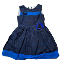 Load image into Gallery viewer, Girls Senfin, lined navy party dress, armpit to armpit: 27cm, FUC, size 1-2, L: 49cm