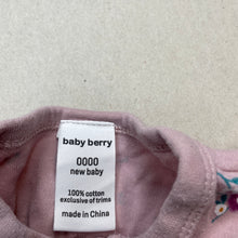 Load image into Gallery viewer, Girls Baby Berry, floral cotton zip coverall / romper, FUC, size 0000,  