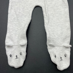 unisex Sprout, grey footed leggings / bottoms, elasticated, GUC, size 000,  