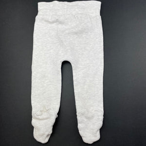 unisex Sprout, grey footed leggings / bottoms, elasticated, GUC, size 000,  