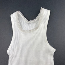 Load image into Gallery viewer, unisex Bonds, white ribbed cotton singlet top, GUC, size 00,  
