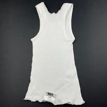 Load image into Gallery viewer, unisex Bonds, white ribbed cotton singlet top, GUC, size 00,  