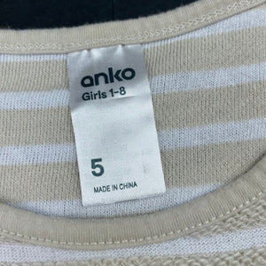 Girls Anko, textured singlet / tank top, EUC, size 5,  