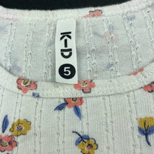 Load image into Gallery viewer, Girls KID, floral lightweight short sleeve top, GUC, size 5,  