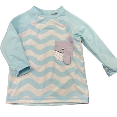 unisex Dymples, long sleeve rashie / swim top, EUC, size 0,  