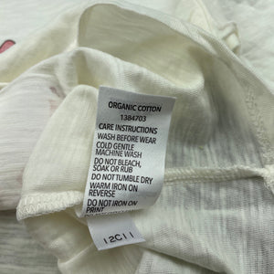 Girls Brilliant Basics, organic cotton long sleeve top, rabbits, EUC, size 1,  