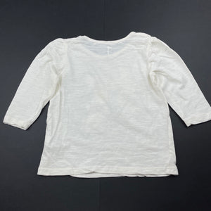 Girls Brilliant Basics, organic cotton long sleeve top, rabbits, EUC, size 1,  