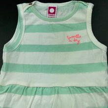 Load image into Gallery viewer, Girls Tumble &#39;n Dry, striped stretchy romper, EUC, size 0,  