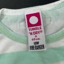 Load image into Gallery viewer, Girls Tumble &#39;n Dry, striped stretchy romper, EUC, size 0,  
