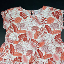 Load image into Gallery viewer, Girls Target, floral viscose / linen dress, GUC, size 8, L: 65cm