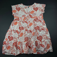 Load image into Gallery viewer, Girls Target, floral viscose / linen dress, GUC, size 8, L: 65cm