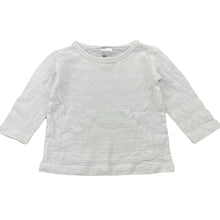 Load image into Gallery viewer, unisex Anko, white cotton long sleeve top, GUC, size 00,  