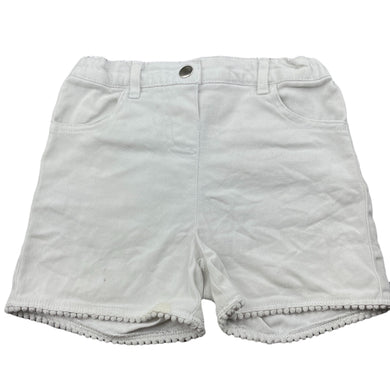Girls Anko, white stretch cotton shorts, adjustable, FUC, size 6,  