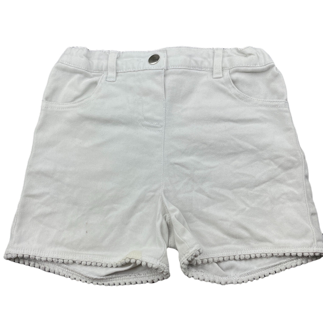 Girls Anko, white stretch cotton shorts, adjustable, FUC, size 6,  