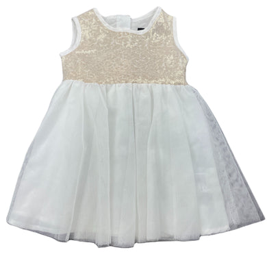 Girls Bardot Junior, lined tulle & sequin party dress, EUC, size 00, L: 38cm
