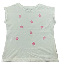 Load image into Gallery viewer, Girls KID, embroidered white cotton t-shirt / top, EUC, size 7,  