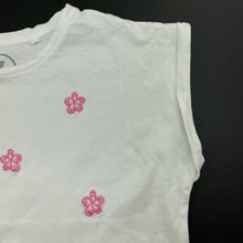 Load image into Gallery viewer, Girls KID, embroidered white cotton t-shirt / top, EUC, size 7,  
