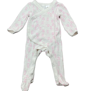 Girls Dymples, pointelle cotton coverall / romper, EUC, size 0000,  