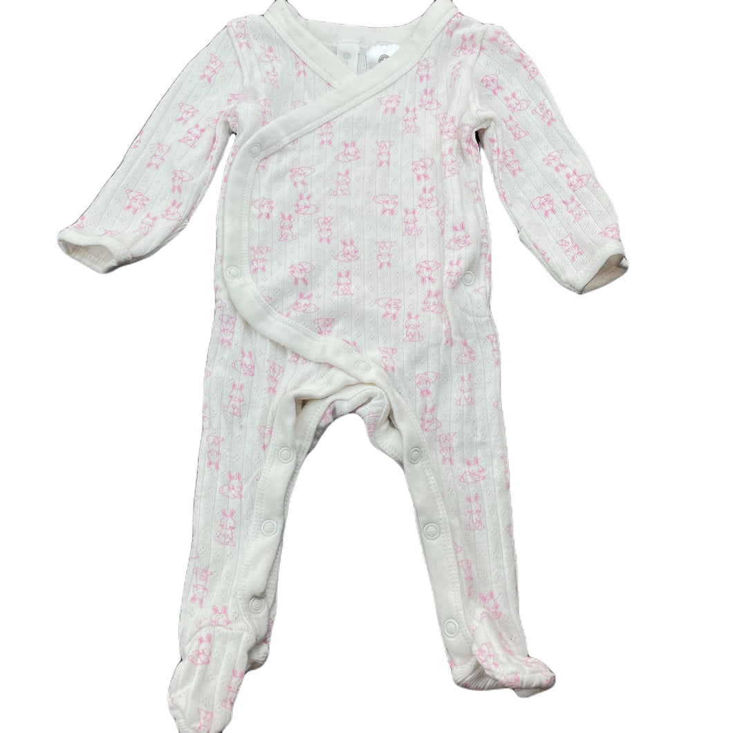 Girls Dymples, pointelle cotton coverall / romper, EUC, size 0000,  