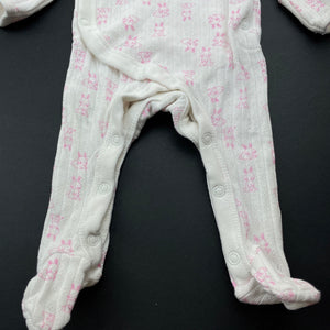 Girls Dymples, pointelle cotton coverall / romper, EUC, size 0000,  
