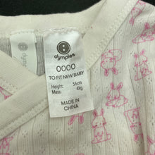 Load image into Gallery viewer, Girls Dymples, pointelle cotton coverall / romper, EUC, size 0000,  