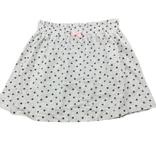 Load image into Gallery viewer, Girls Anko, grey &amp; navy spot skirt, elasticated, L: 30cm, EUC, size 7,  