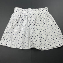 Load image into Gallery viewer, Girls Anko, grey &amp; navy spot skirt, elasticated, L: 30cm, EUC, size 7,  
