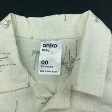 Load image into Gallery viewer, Boys Anko, linen / cotton short sleeve shirt, EUC, size 00,  