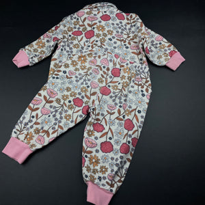 Girls Target, floral organic cotton flannelette pyjamas, GUC, size 1,  