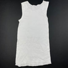 Load image into Gallery viewer, unisex Big Softies, white cotton singlet top, EUC, size 0,  