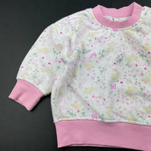 Load image into Gallery viewer, Girls Baby Berry, lightweight sweater / jumper, rabbits, FUC, size 0,  