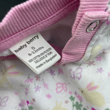 Load image into Gallery viewer, Girls Baby Berry, lightweight sweater / jumper, rabbits, FUC, size 0,  