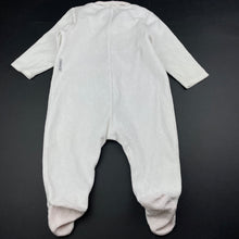 Load image into Gallery viewer, Girls white, velour coverall / romper, FUC, size 0,  