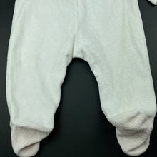 Load image into Gallery viewer, Girls white, velour coverall / romper, FUC, size 0,  