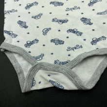 Load image into Gallery viewer, Boys Kyle &amp; Deena, cotton bodysuit / romper, cars, FUC, size 000,  