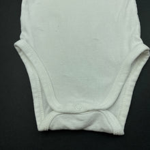 Load image into Gallery viewer, unisex Dymples, white cotton bodysuit / romper, FUC, size 000,  