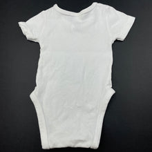 Load image into Gallery viewer, unisex Dymples, white cotton bodysuit / romper, FUC, size 000,  
