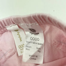 Load image into Gallery viewer, Girls Dymples, pink leggings / bottoms, elasticated, GUC, size 0000,  