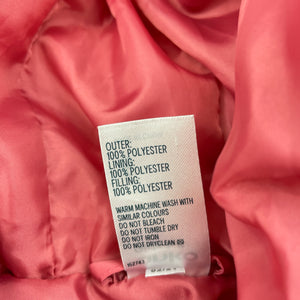 Girls Anko, pink puffer jacket / coat, L: 44cm, EUC, size 6,  