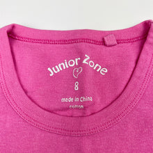 Load image into Gallery viewer, Girls Junior Zone, pink cotton t-shirt / top, FUC, size 8,  