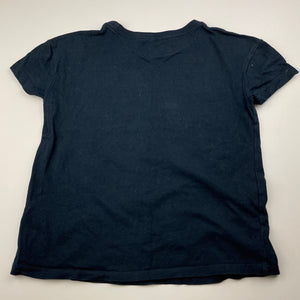 Girls Anko, navy cotton t-shirt / top, GUC, size 7,  