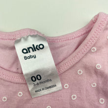 Load image into Gallery viewer, Girls Anko, pink cotton singletsuit / romper, FUC, size 00,  